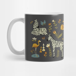 Zebras in Wild Fall Garden Mug